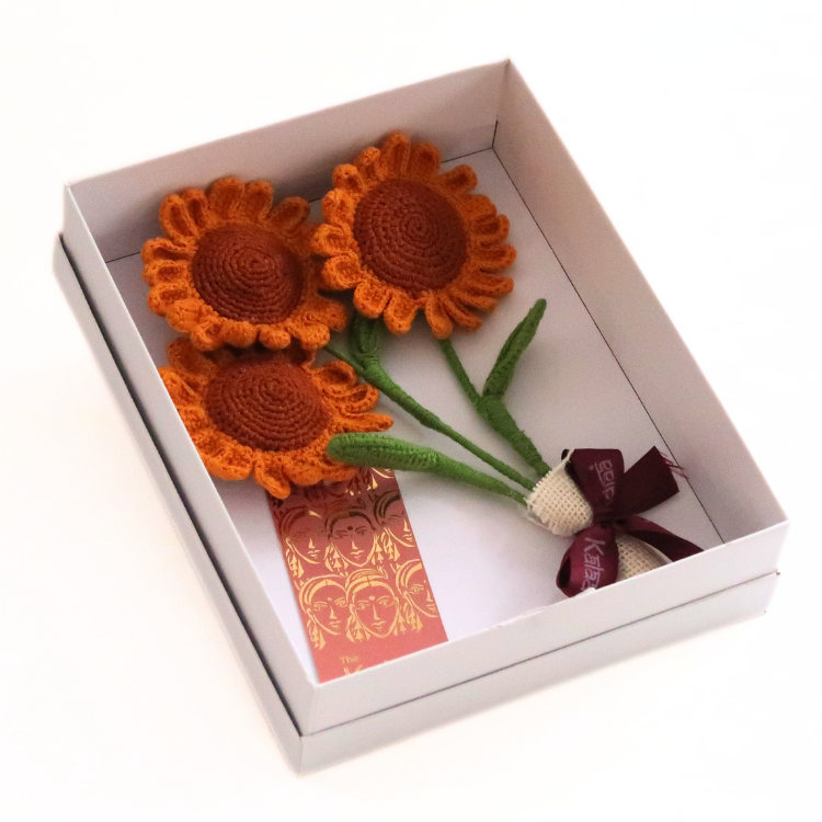 Handcrafted Crochet Sunflowers Bouquet