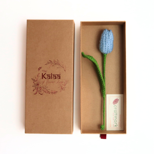 Handcrafted Crochet Solo Tulip Gift Box