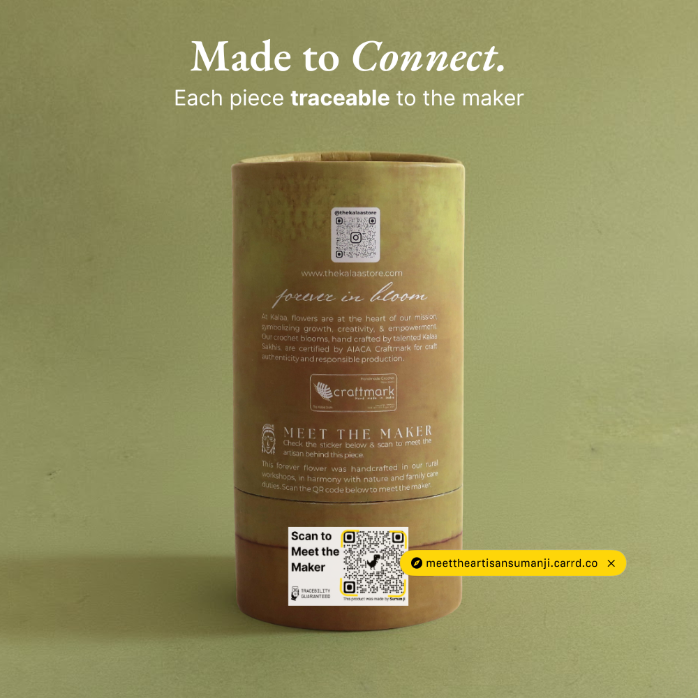 Van Gogh Sunflower Crochet Flower with Bloom Box