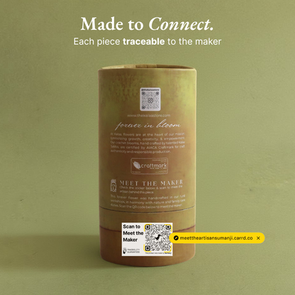 Van Gogh Sunflower Crochet Flower with Bloom Box