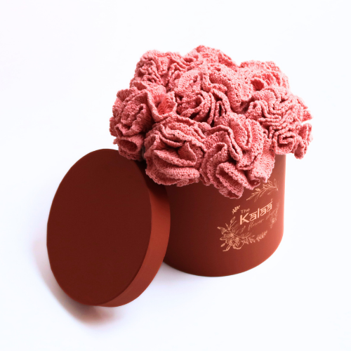 Handcrafted Crochet Carnations Flower Box