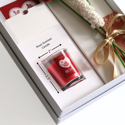 Forever Red Rose Crochet Flower Gift Set