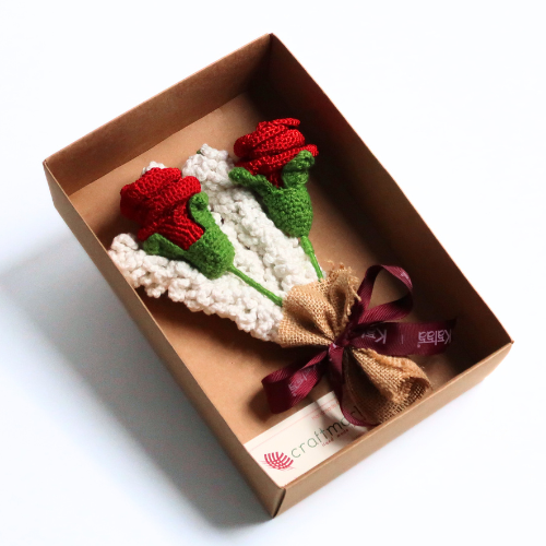 Handcrafted Crochet Rose Bouquet