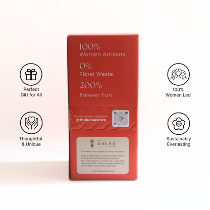 Forever Rose Crochet Flower with Vase