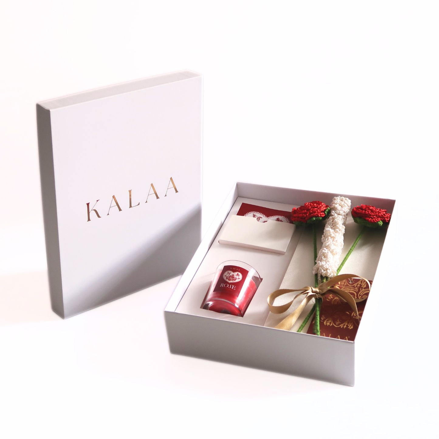 Forever Red Rose Crochet Flower Gift Set