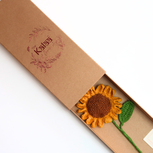 Sunflower Gift Box Handcrafted Crochet