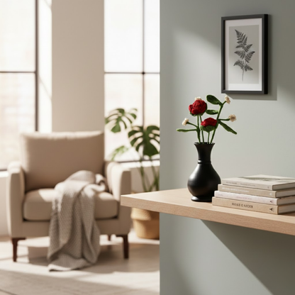 Forever Rose Crochet Flower with Vase