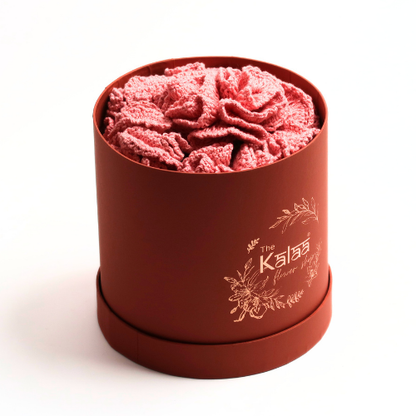 Handcrafted Crochet Carnations Flower Box
