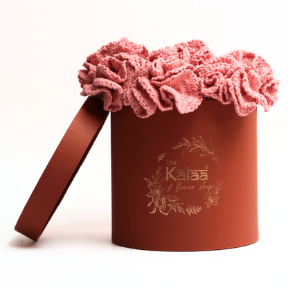 Handcrafted Crochet Carnations Flower Box
