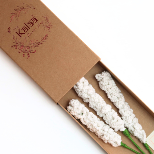 Mogra Sticks Crochet Flower Set of 3 Gift Box