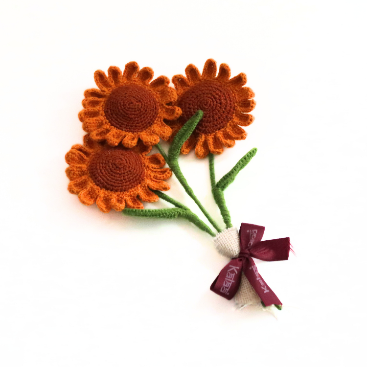 Handcrafted Crochet Flower- Sunflowers Bouquet