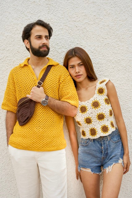 Crochet Sunflower Top