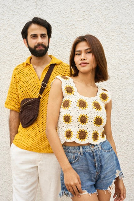 Crochet Sunflower Top