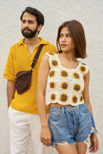 Crochet Sunflower Top