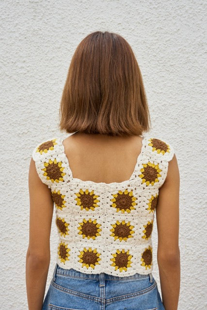 Crochet Sunflower Top