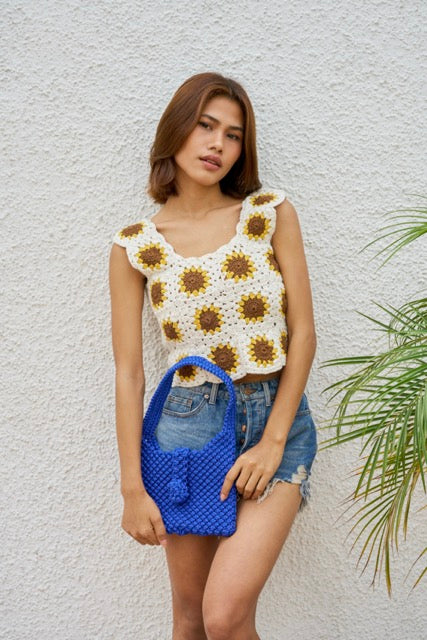 Crochet Sunflower Top