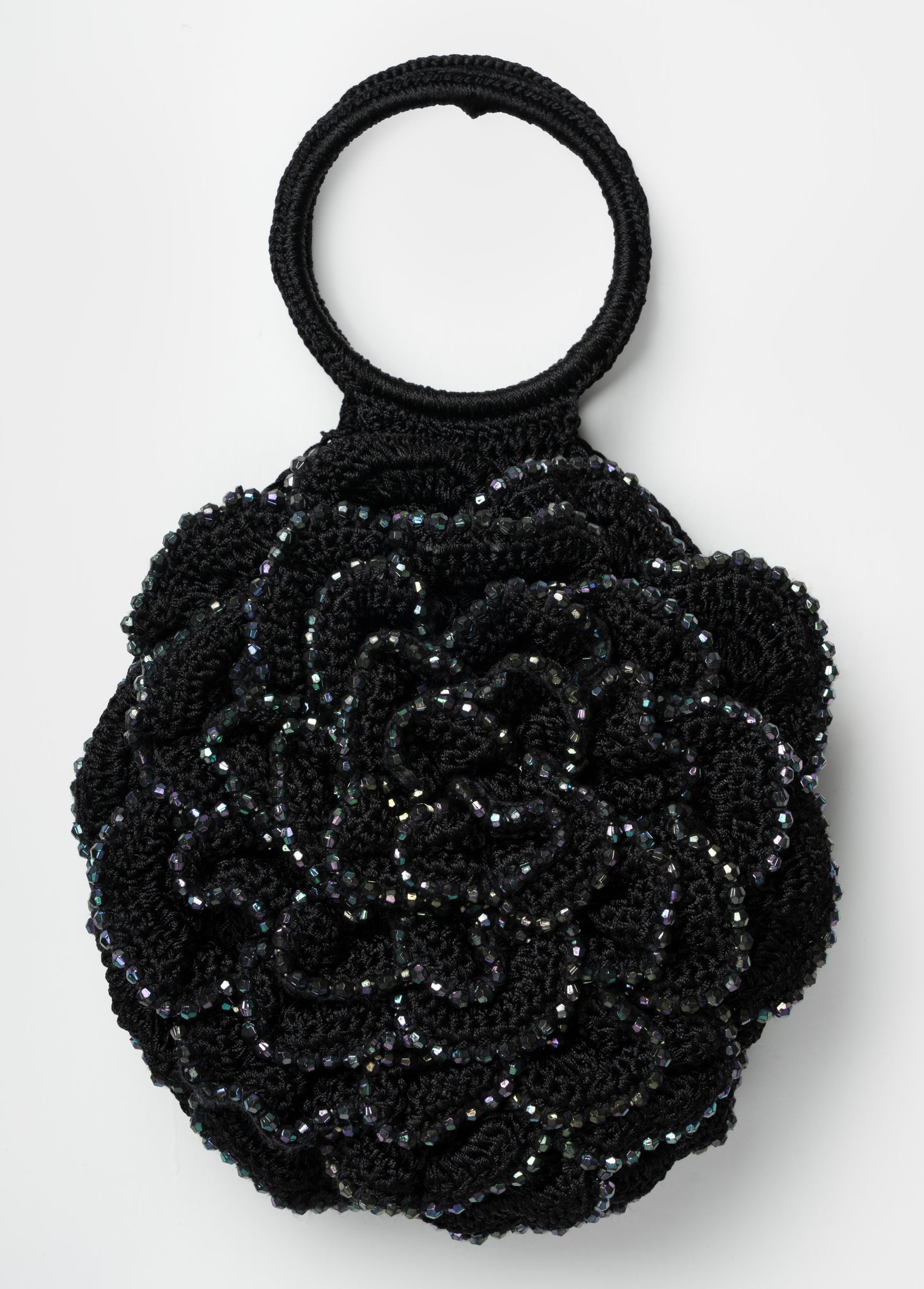 Midnight Rose Beaded Potli