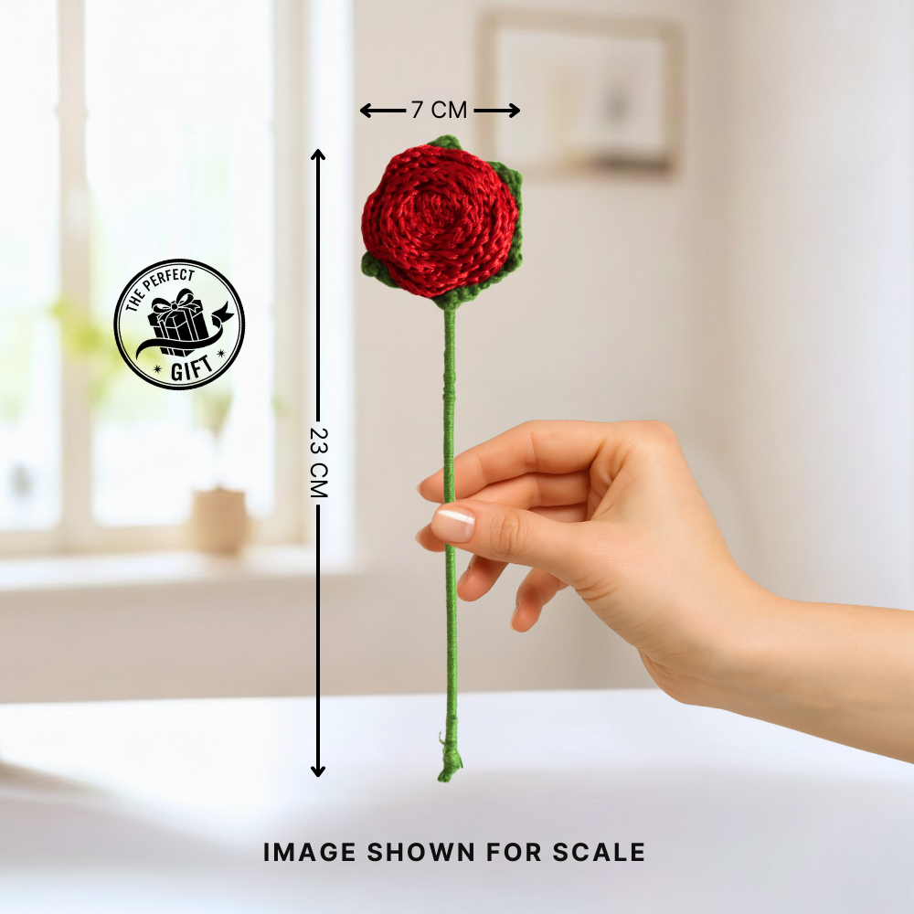 The Kalaa Store Rose Crochet Flower