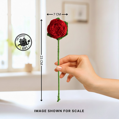 The Kalaa Store Rose Crochet Flower