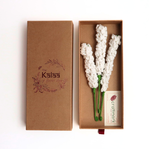 Mogra Sticks Crochet Flower Set of 3 Gift Box