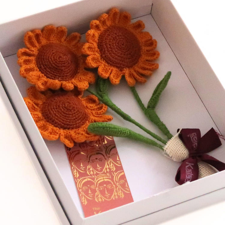 Handcrafted Crochet Flower- Sunflowers Bouquet