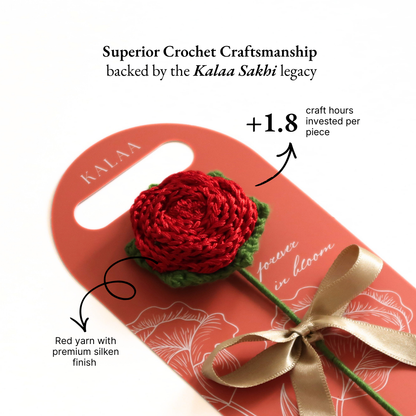 The Kalaa Store Rose Crochet Flower