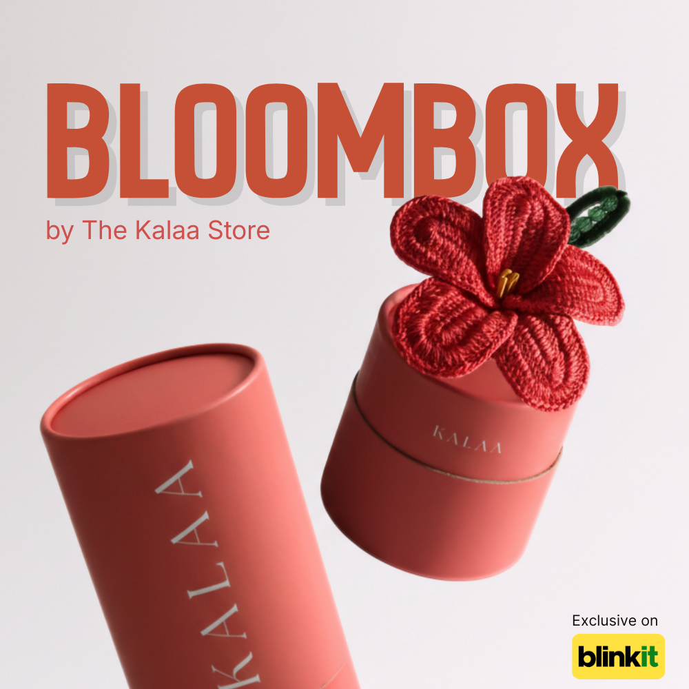 Unique handmade crochet lily flowers India artificial forever gift The Kalaa Store, bloombox, exclusive on blinkit, gifts for her