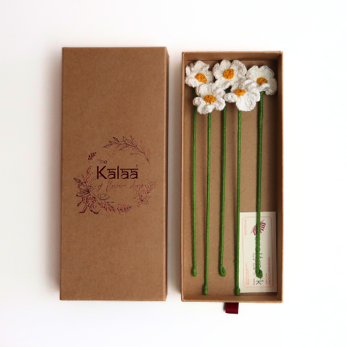 Primrose Crochet Flowers Set of 5 Gift Box