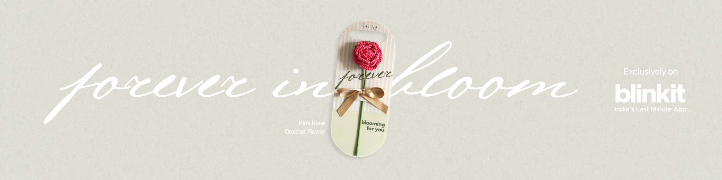 The Kalaa Store Pink Rose Crochet Flower, forever in bloom, exclusively on blinkit india's last minute app