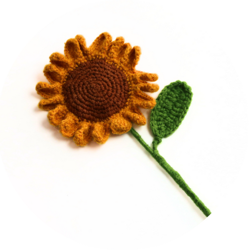 Crochet flowers — handcrafted crochet sunflower by The Kalaa Store India
