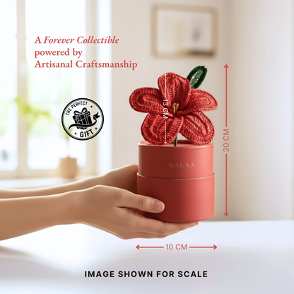 Crochet flower gift box India forever flowers handmade The Kalaa Store, crochet flower gift box India, bloombox on blinkit